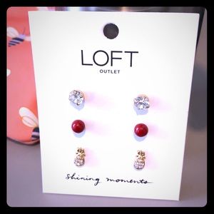 LOFT shining moments earring set of 3